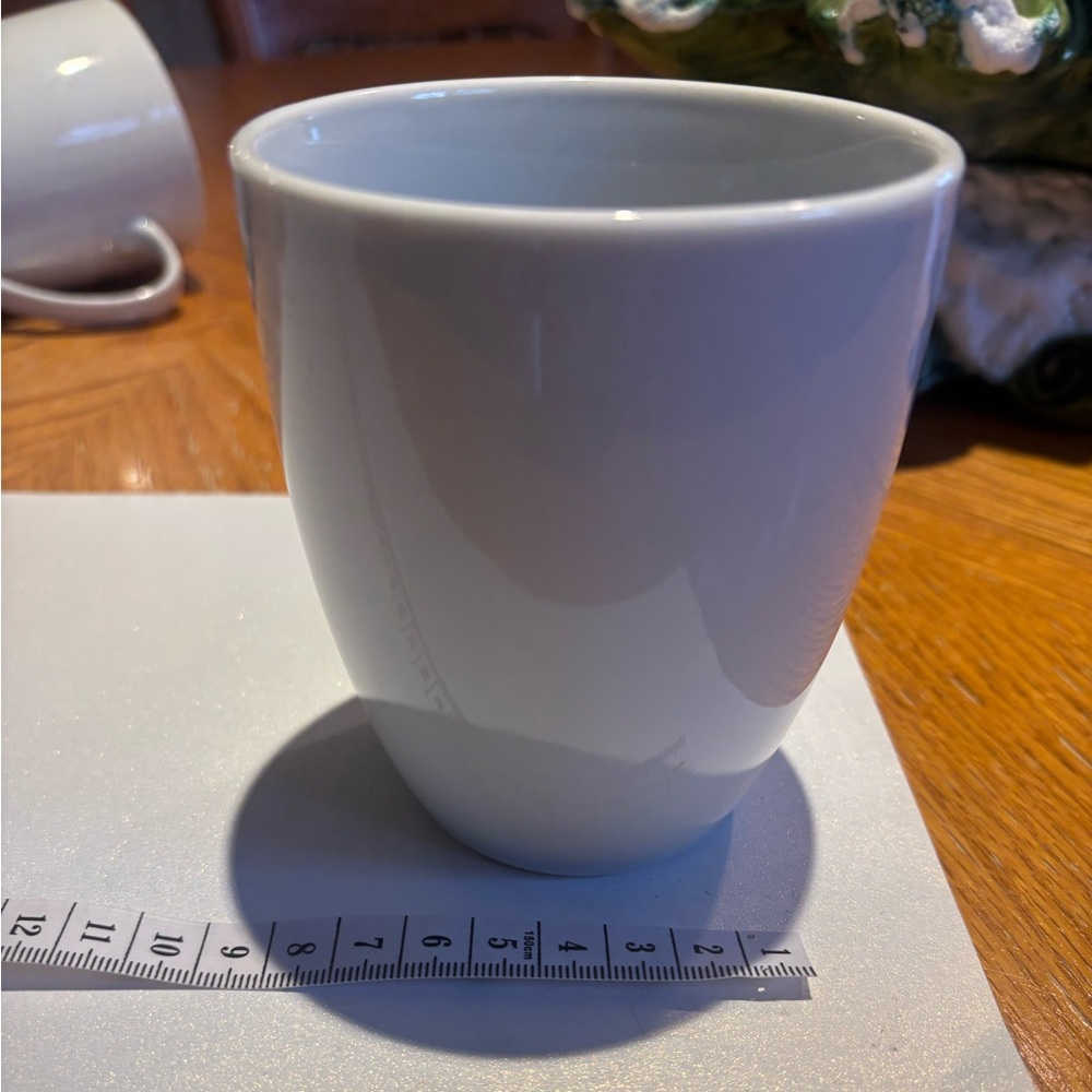 White Canvas Collection Ceramic Mug Set of Four Minimalist Style Coffee Mugs - Picture 5 of 8
